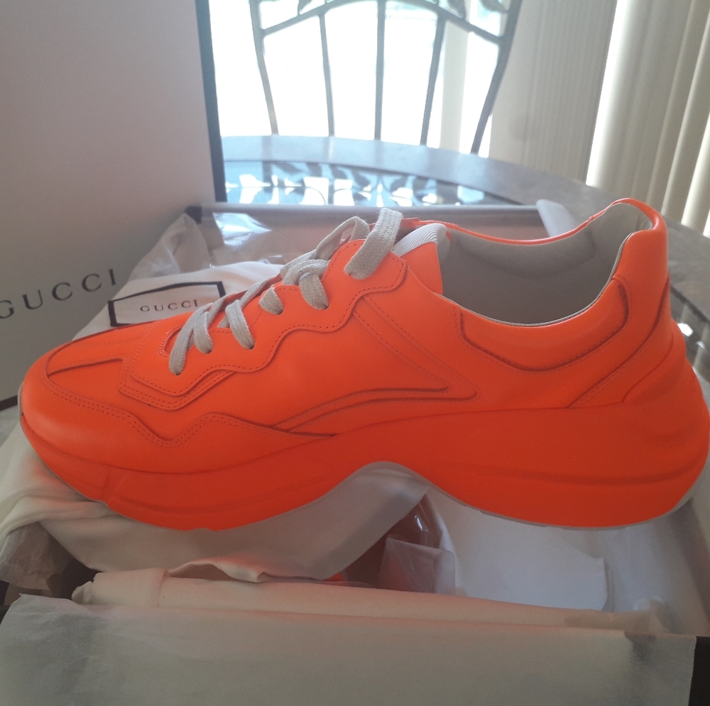 Gucci Rhyton Flourescent Orange Men's Sizes 9 & 7